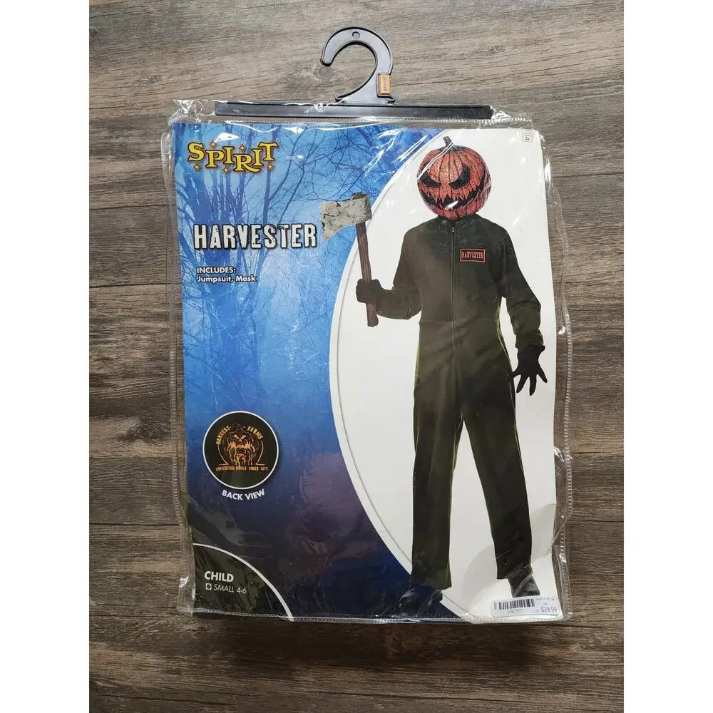Spirit Halloween Jack-O'-Lantern Harvester Costume Kids Size S (4-6)